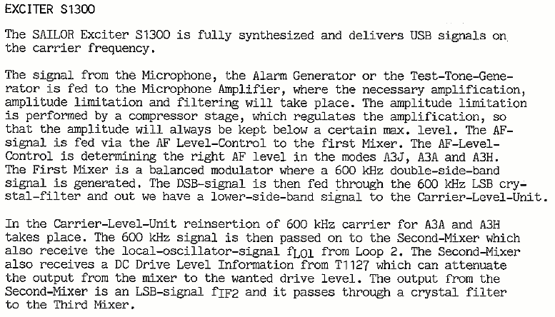 Sailor S1300 Principle of operations page-1