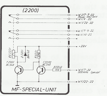 Sailor S1301L 500KHz Power control relais schema