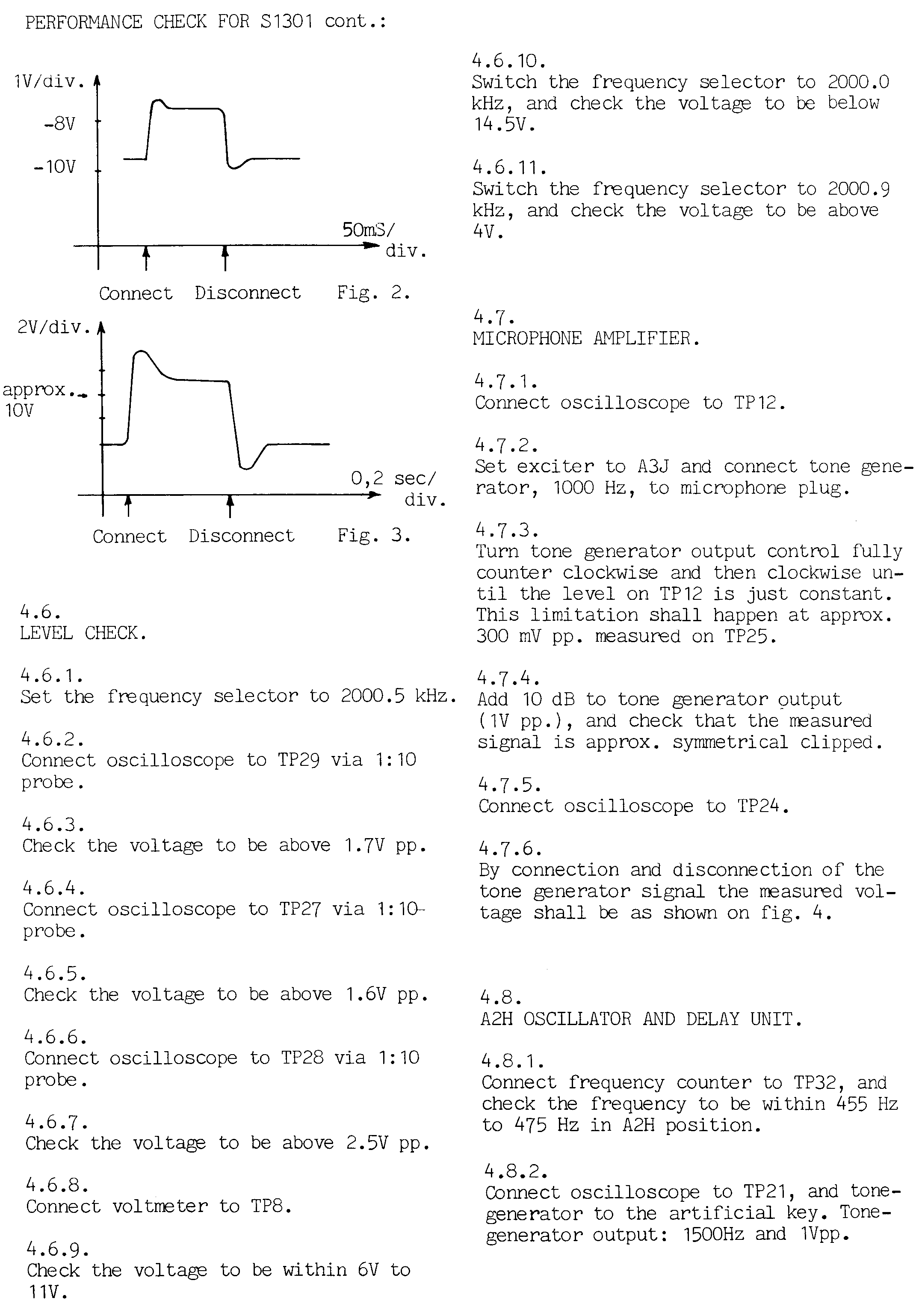 Sailor S1301 Performance check page-4