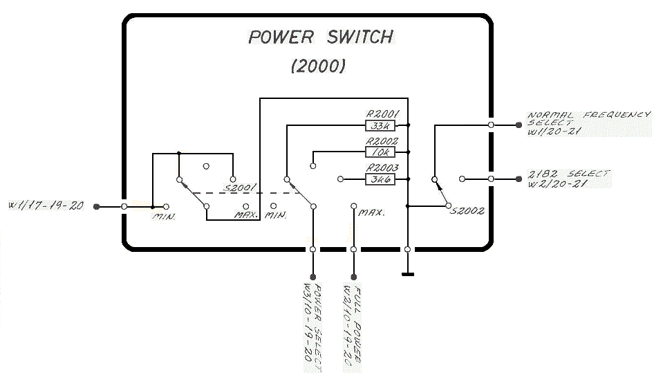 Sailor S1301 Power switch schema