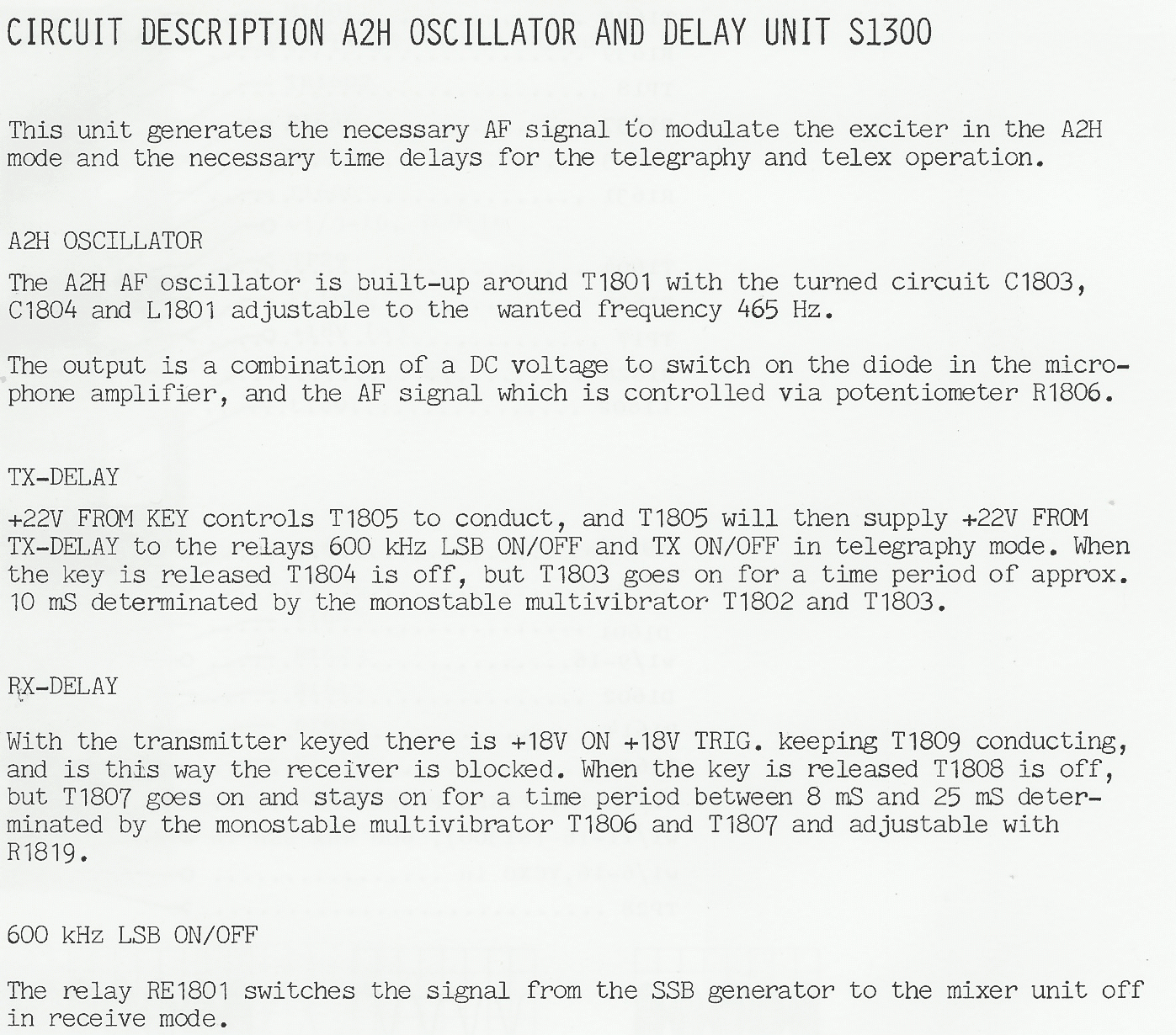 Sailor S1301 A2H oscillator and delay unit page-1