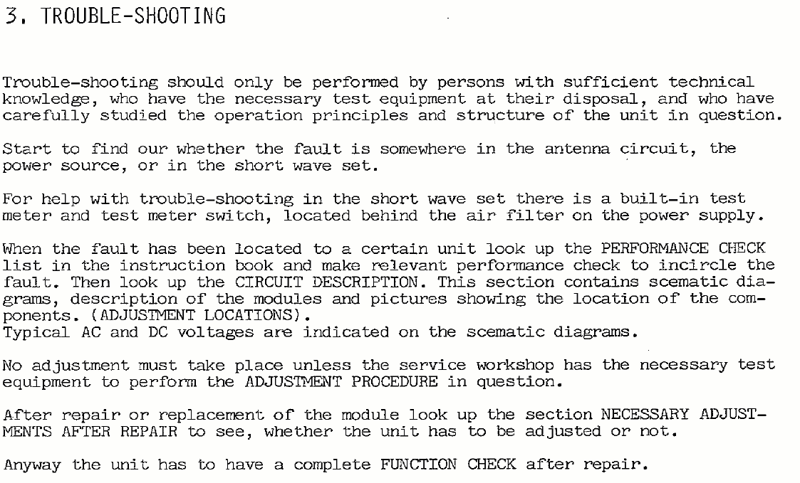 Sailor S1301 trouble shooting page-1