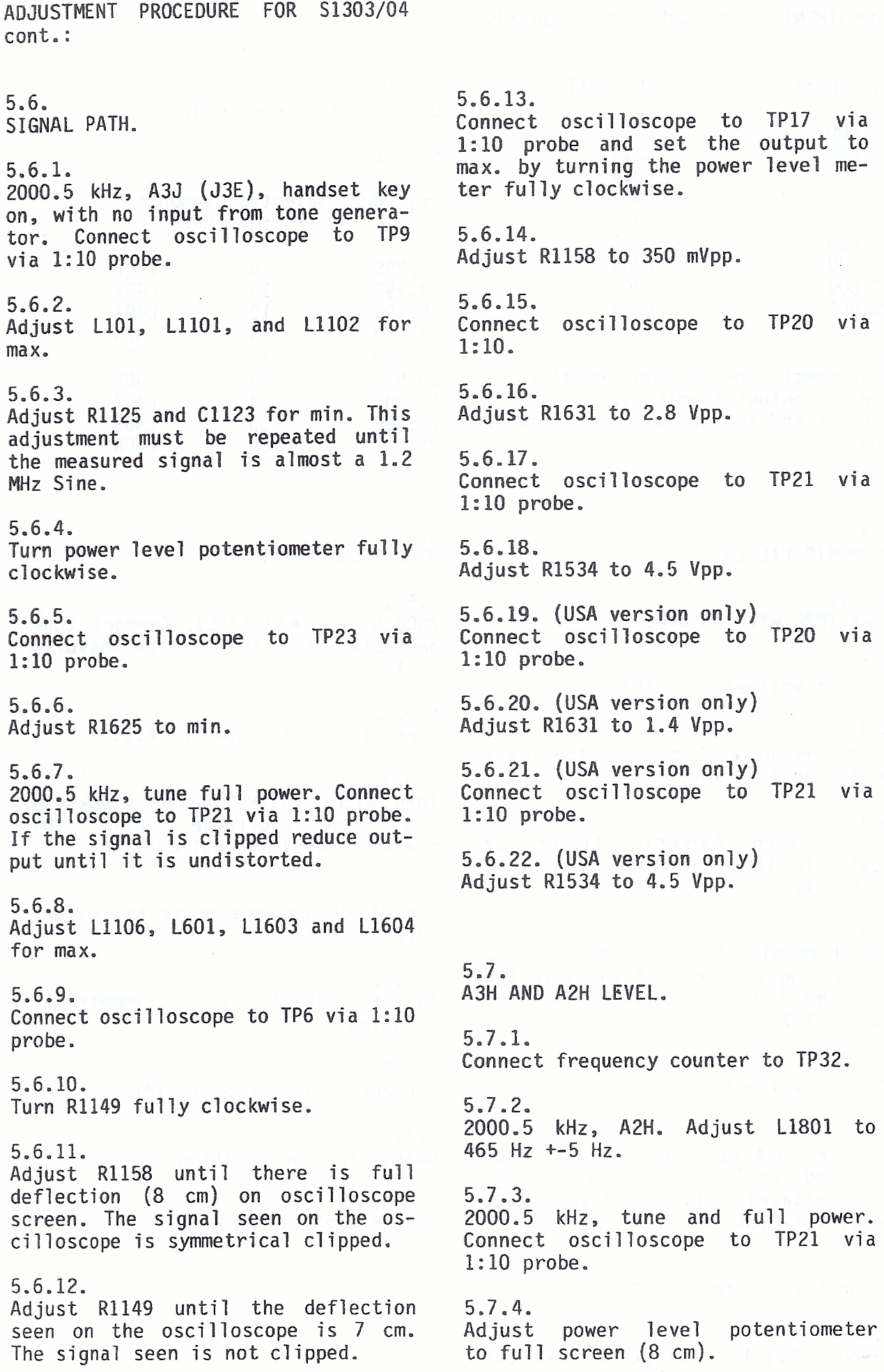 Sailor S1303 Performance check page-1