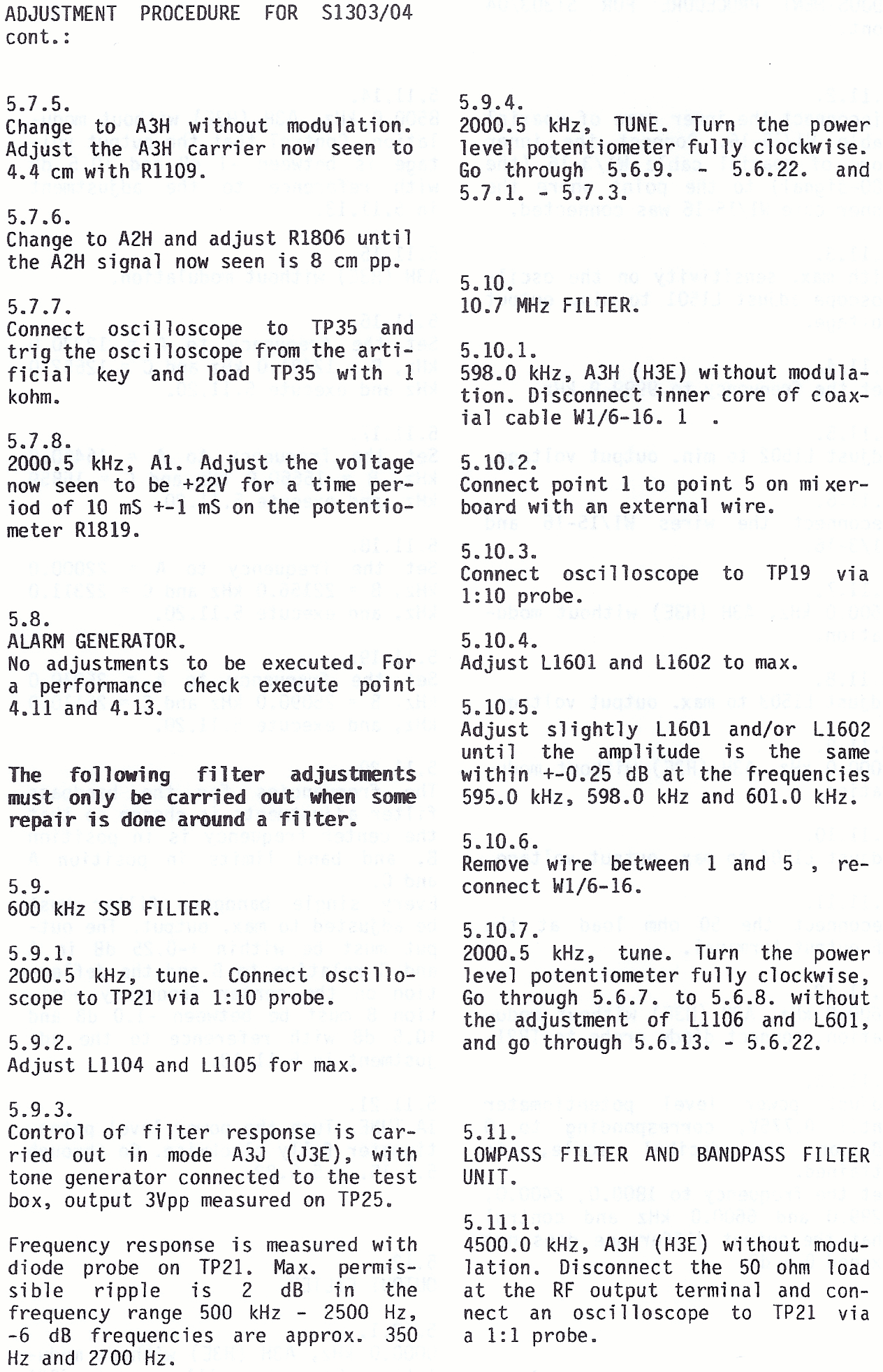 Sailor S1303 Performance check page-1