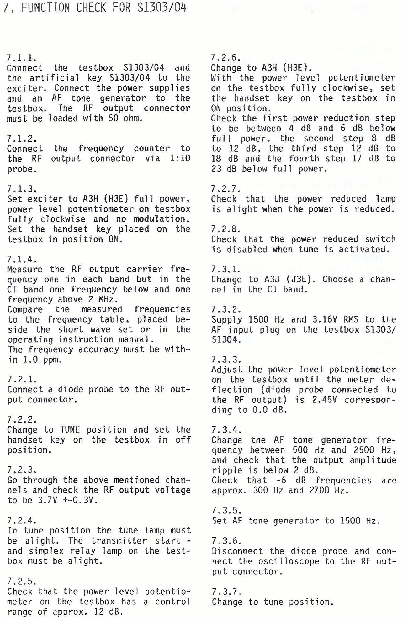 Sailor S1303 Performance check page-1
