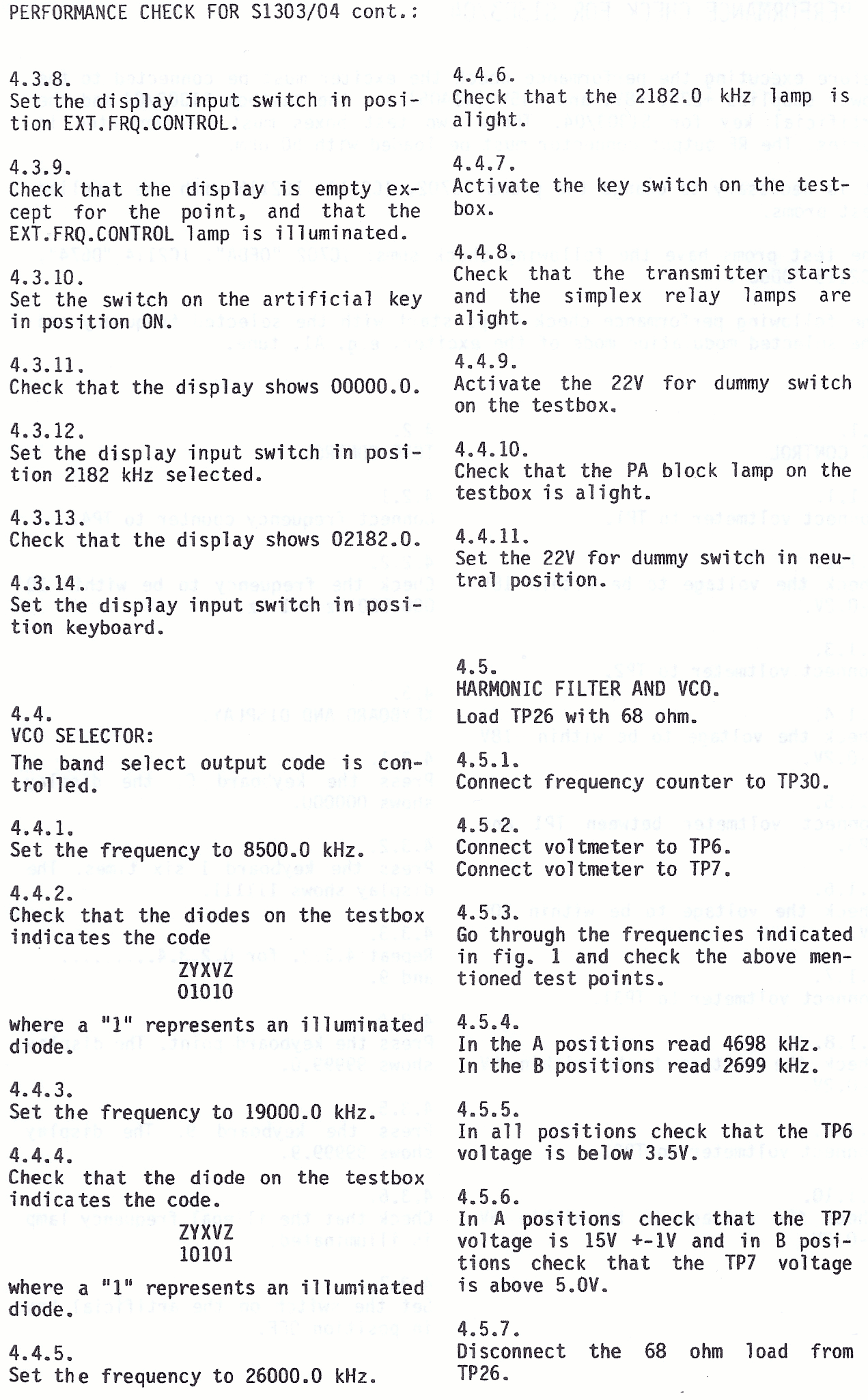 Sailor S1303 Performance check page-1