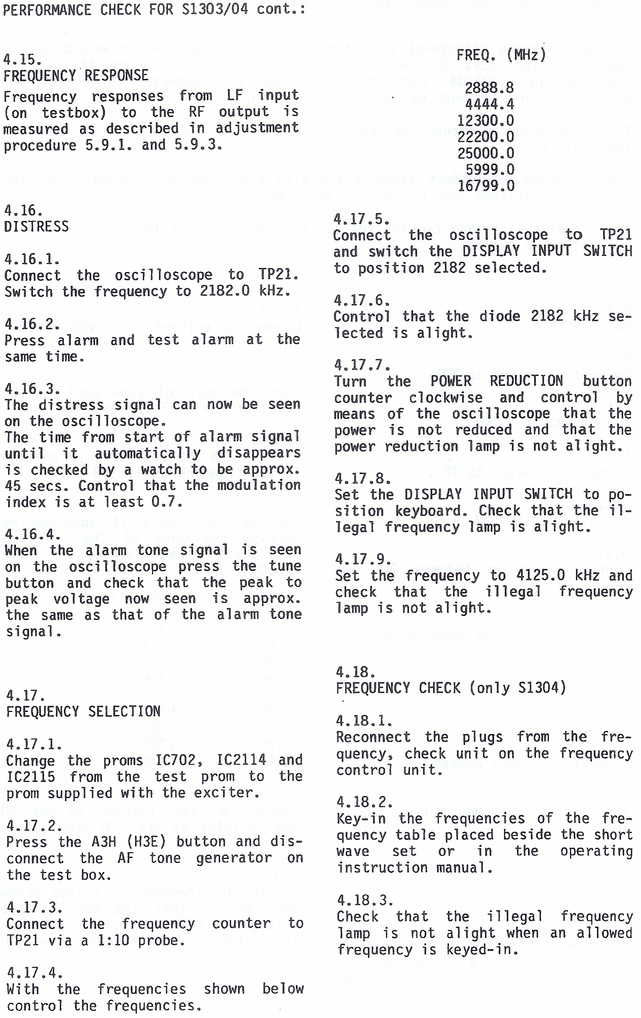 Sailor S1303 Performance check page-1