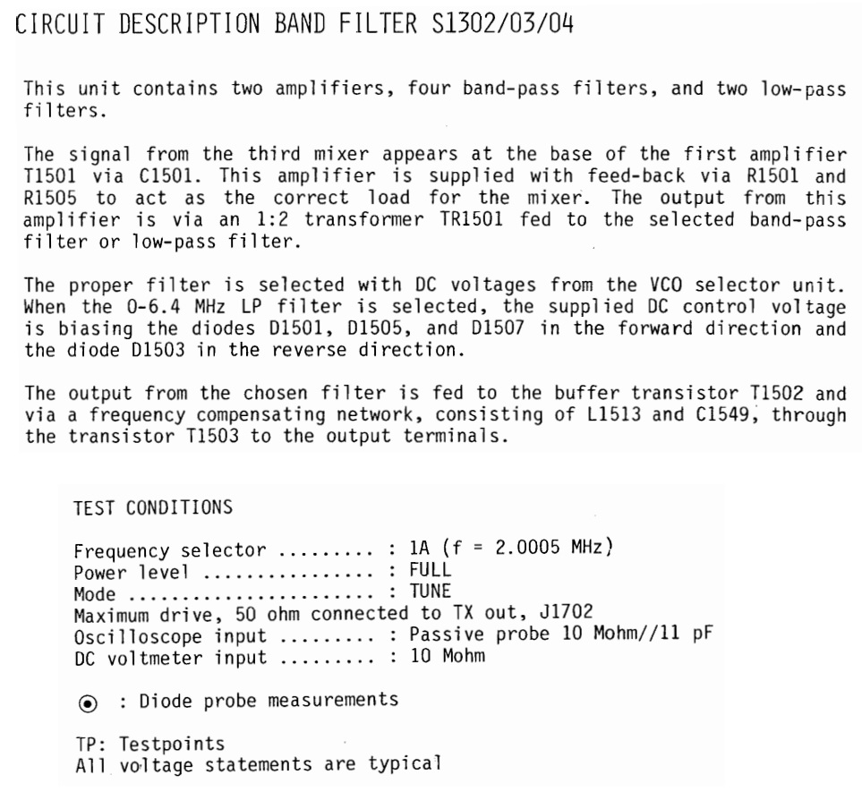 Sailor S1303L Band filters page-1