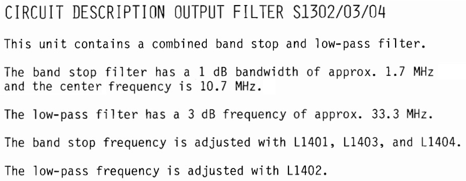 Sailor S1303-I Output filter 1400 page-1