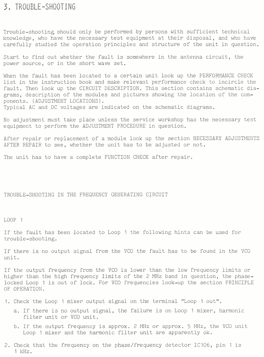 Sailor S1303 trouble shooting page-1
