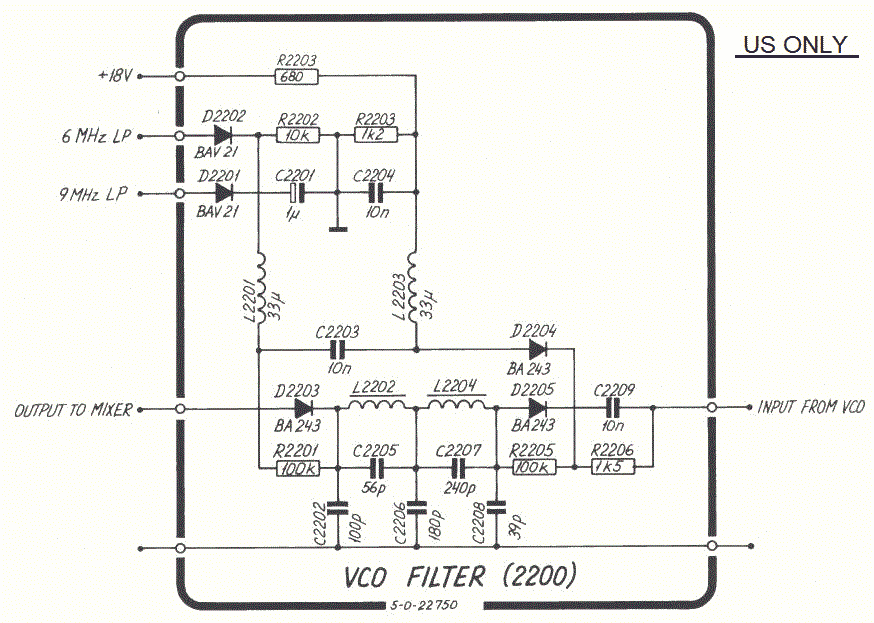Sailor S1303 VCO filter schema