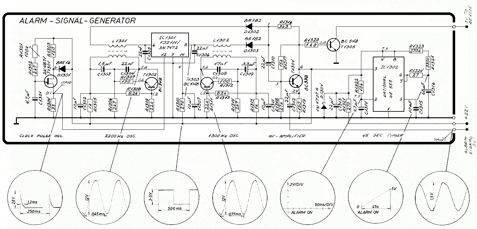 Sailor S130X  Alarm signal generator schema