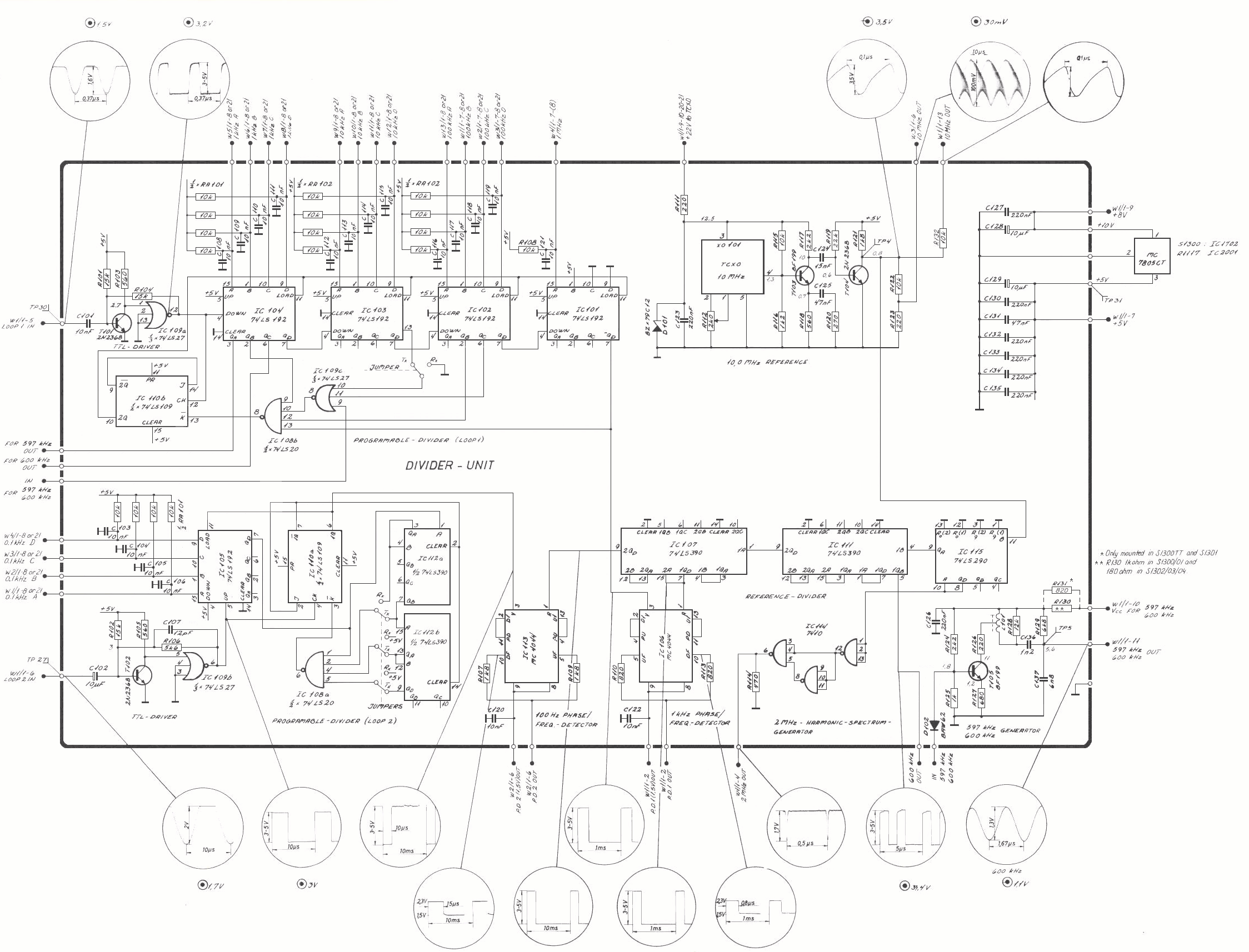 Sailor S130X Divider schema