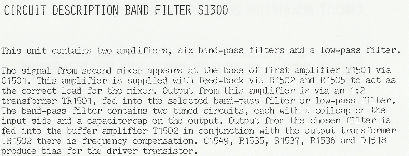 Sailor S130X Band filters page-1