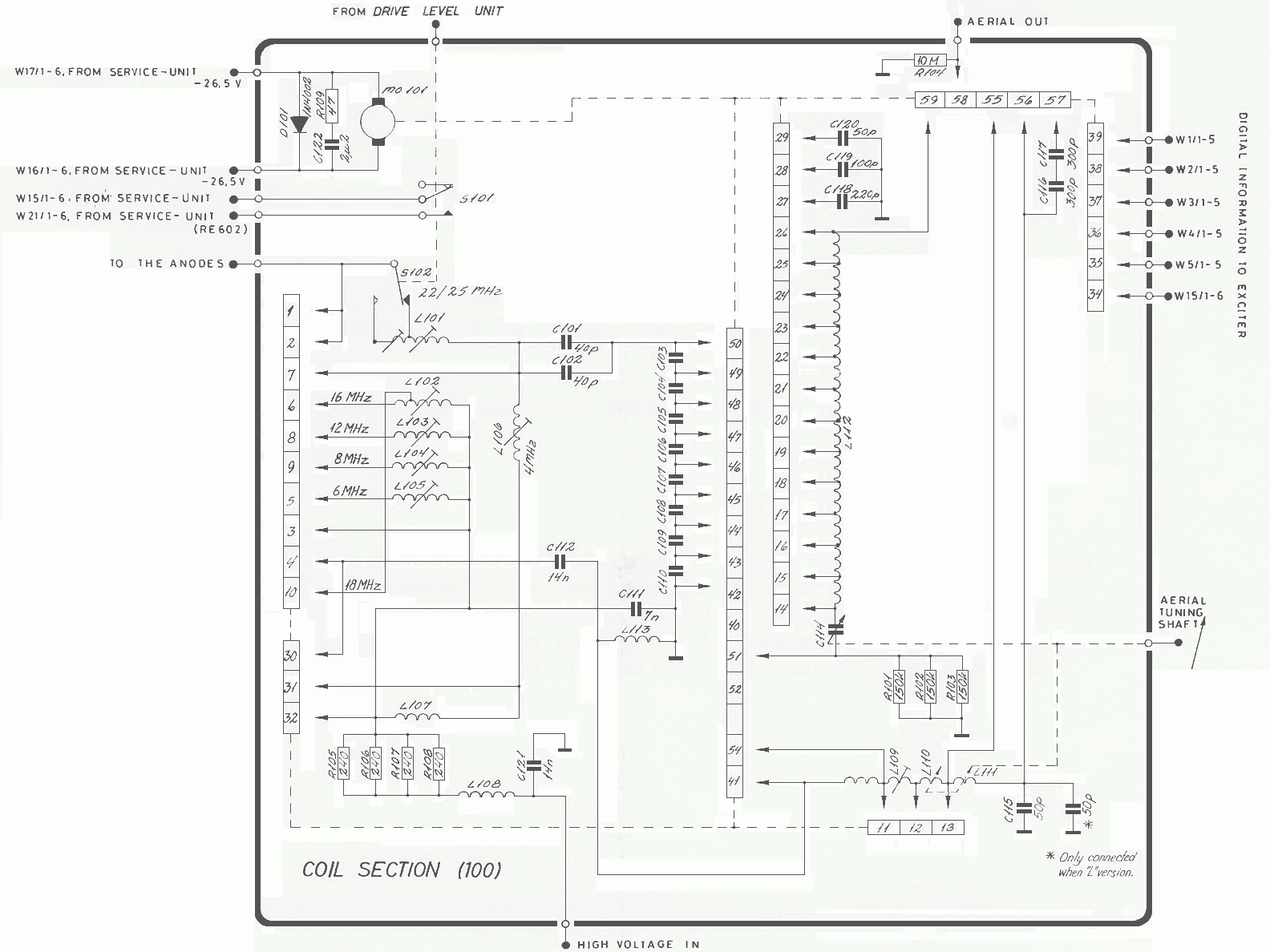 Sailor T1127 Circuit description coil section schema