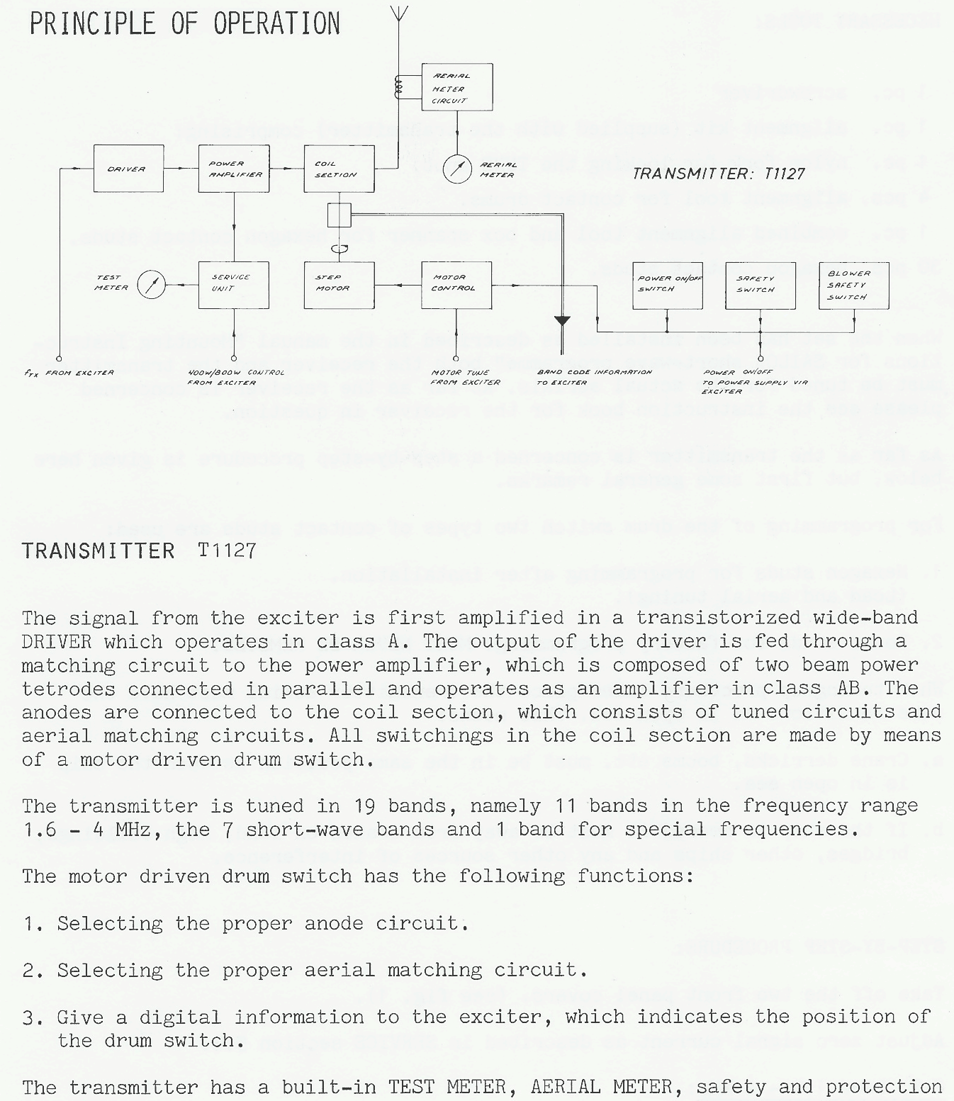 Sailor T1127 Principle of operation