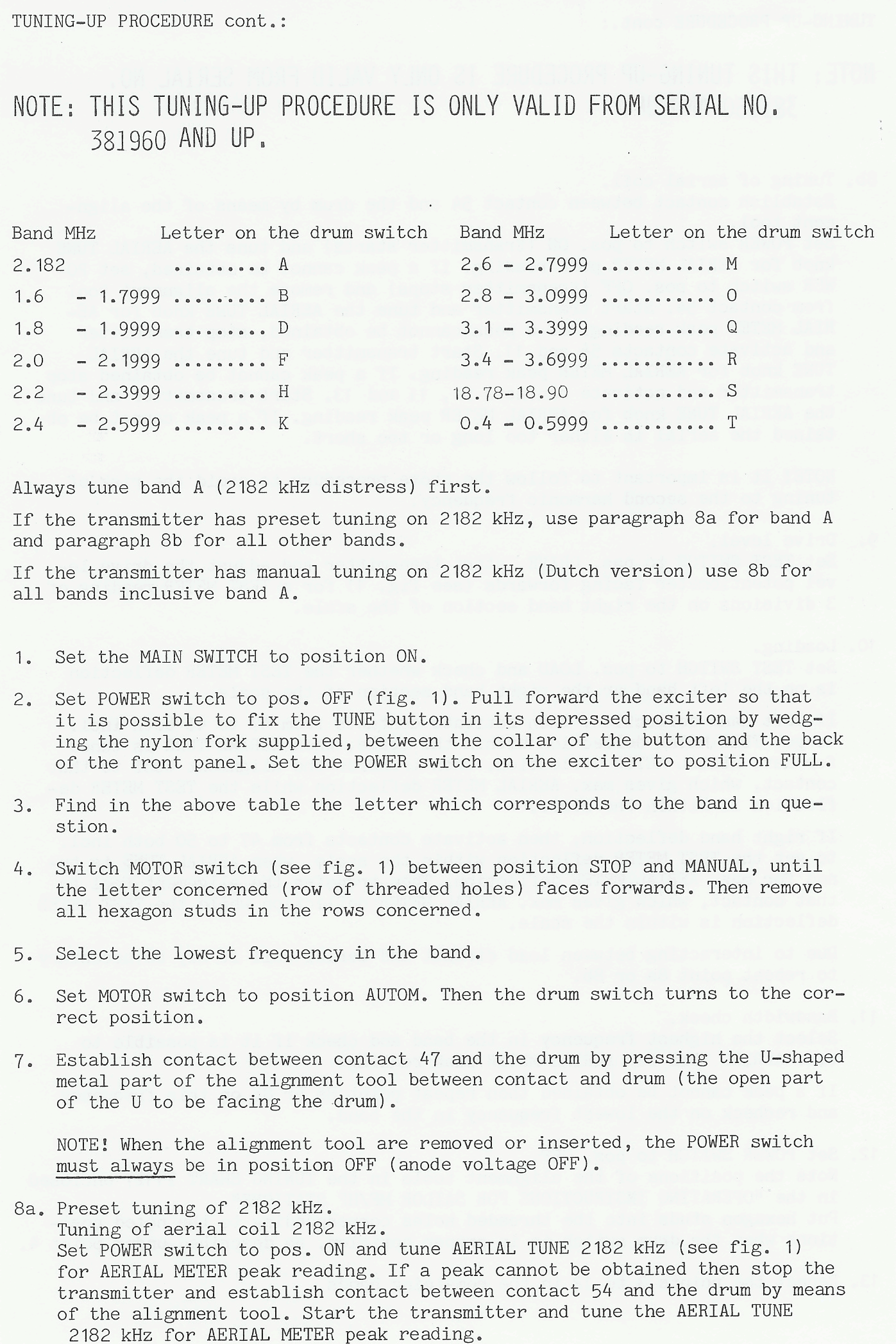 Sailor T1127 Tuning-up procedure-1
