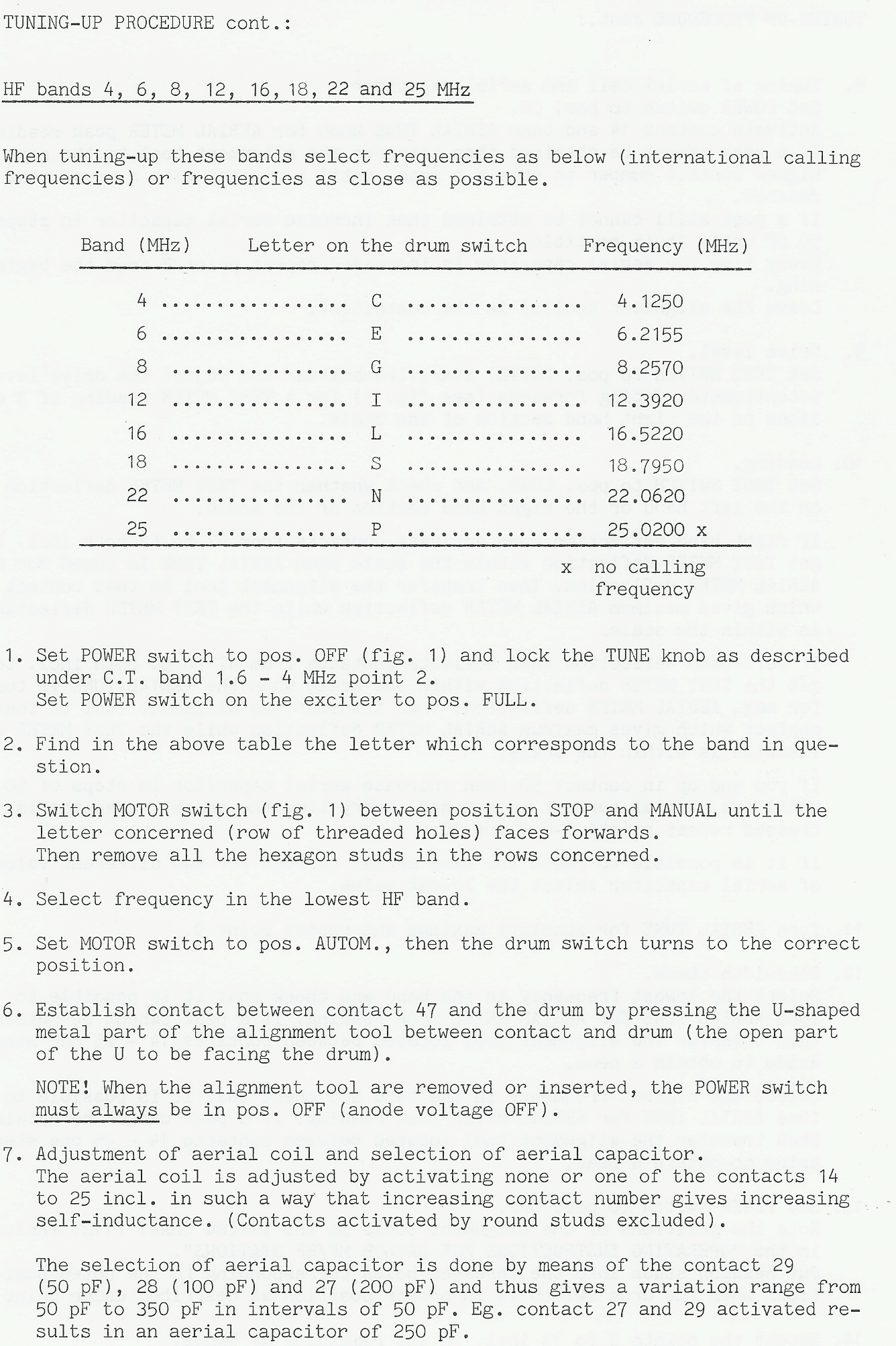 Sailor T1127 Tuning-up procedure-3