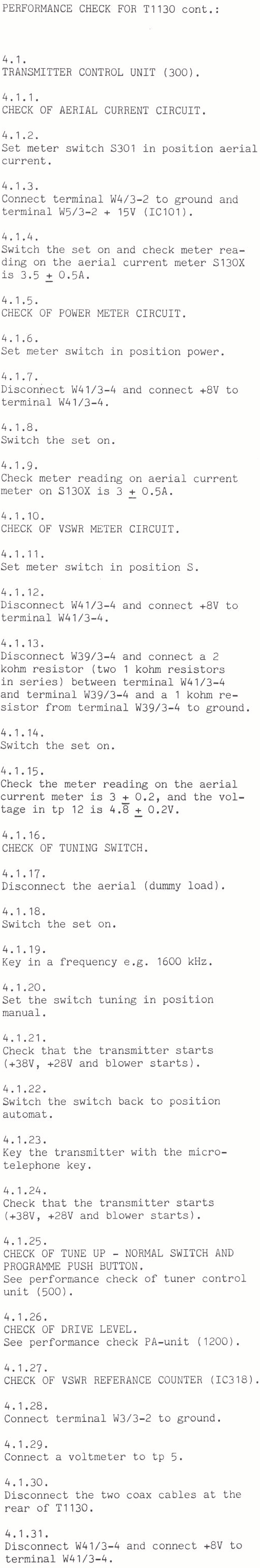 Sailor T1130 Performance check page-2