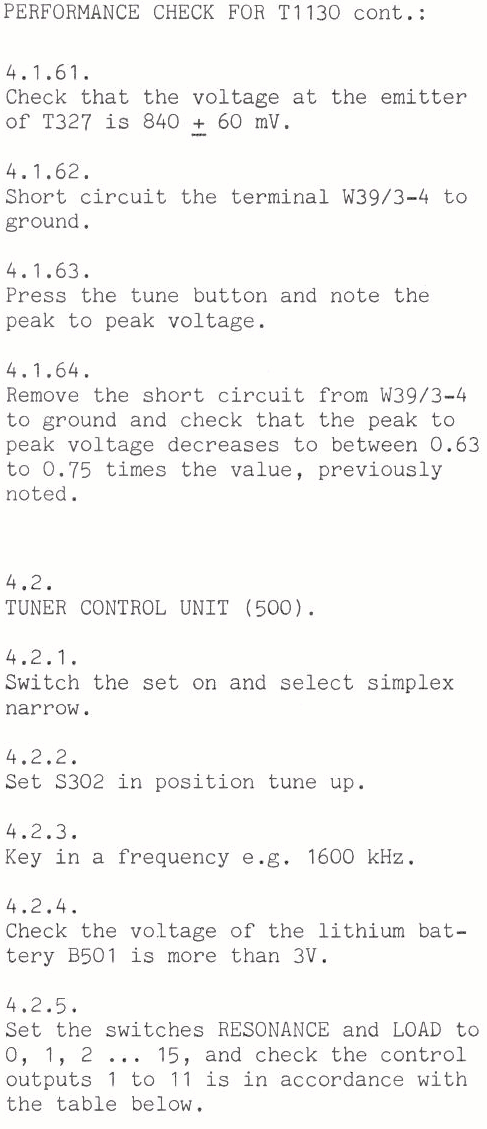 Sailor T1130 Performance check page-4