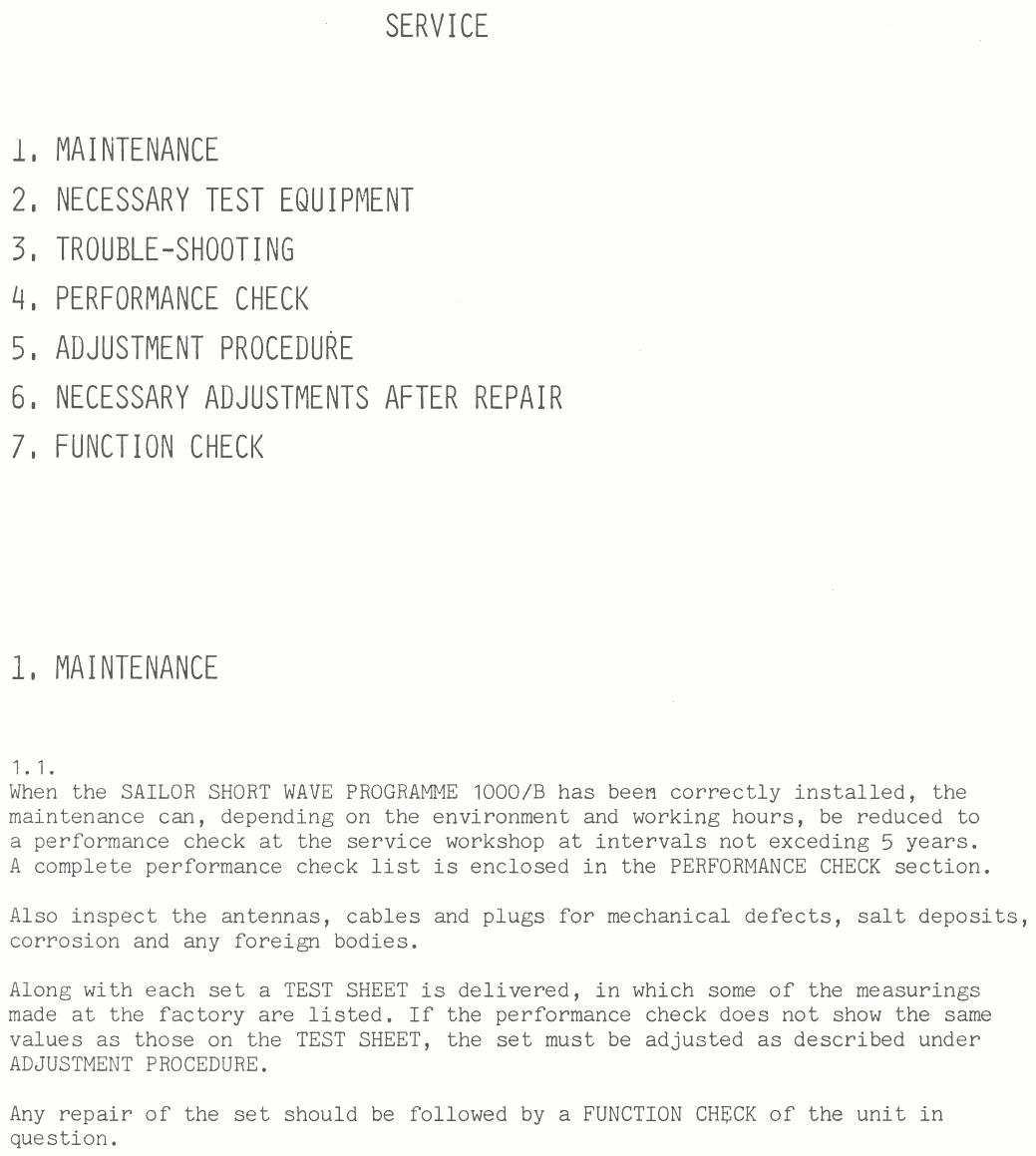 Sailor T1130 Service page-1