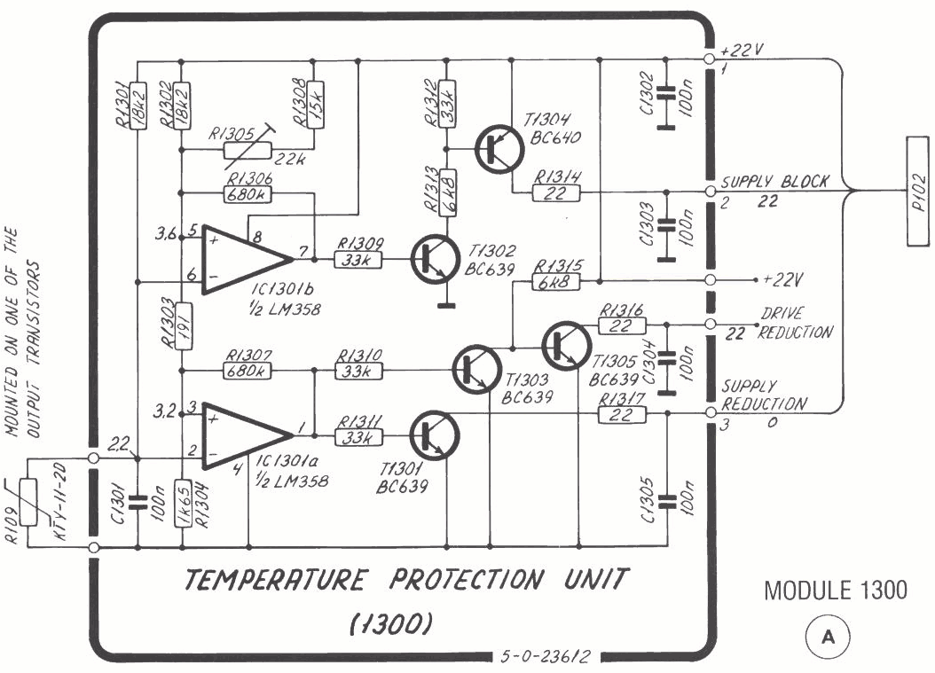 Sailor T1130 Temperature protection unit 1300 schema