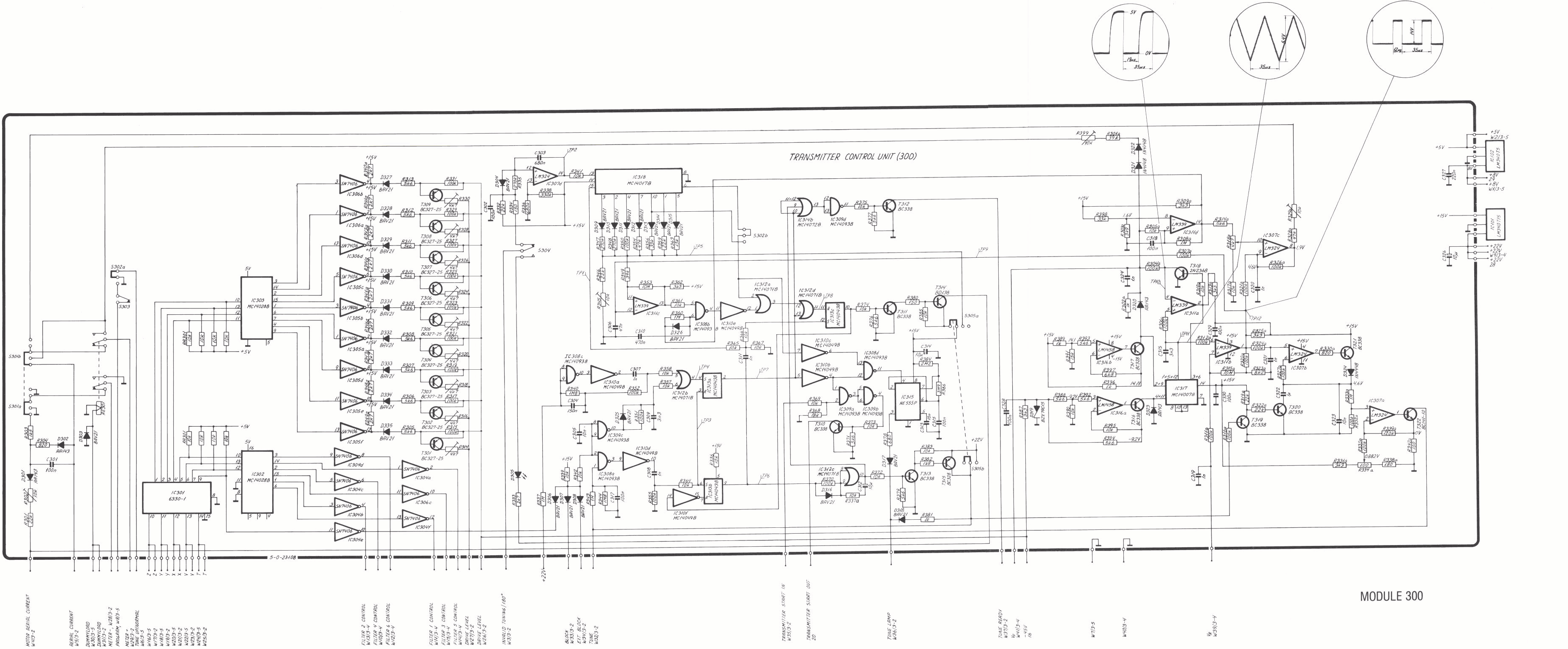 Sailor T1135 Transmitter control unit 300 schema