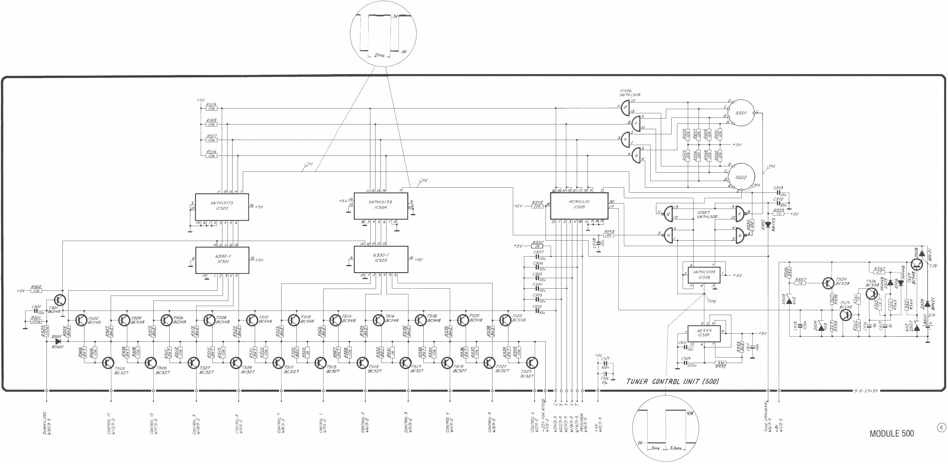 Sailor T1135 Tuner control module-500 schema