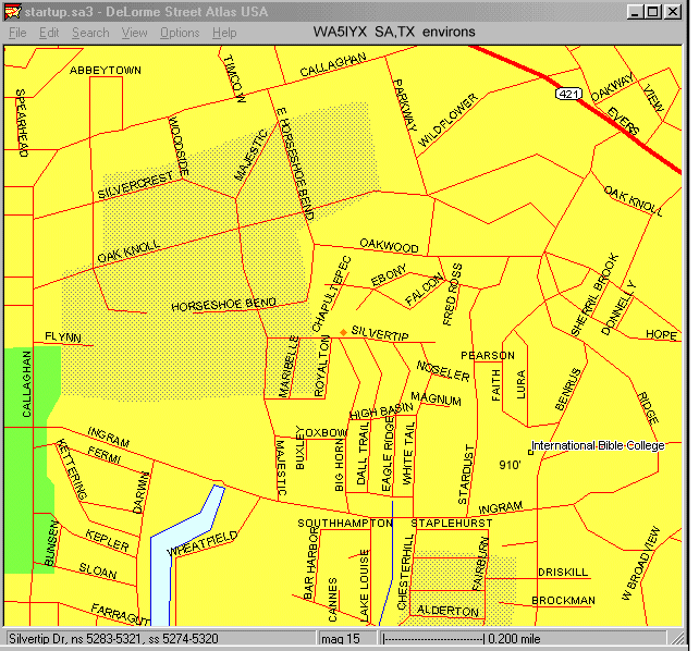 Map of WA5IYX Environs