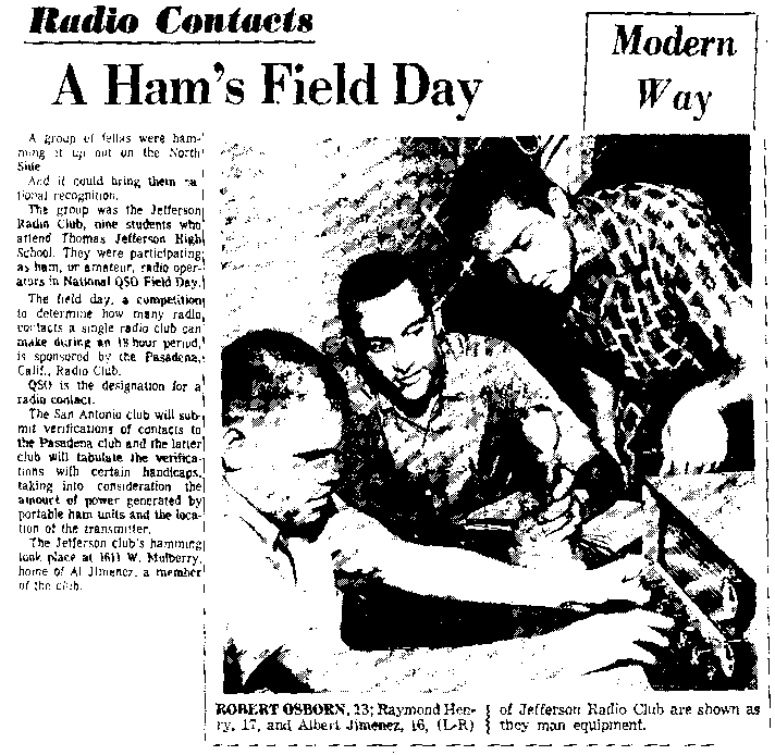 San Antonio Light May 25, 1964 article
