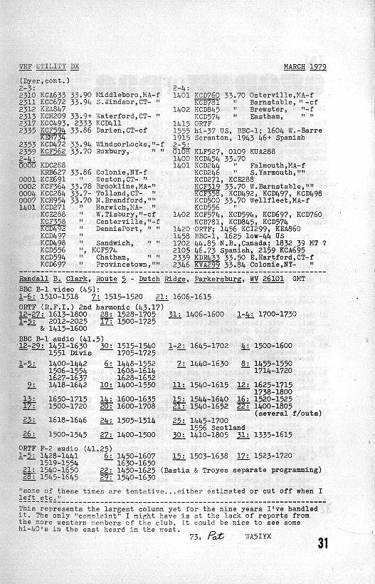 Mar 1979 VUD VHF Utility DX, page 31 - 100 dpi scan - 141,103 bytes