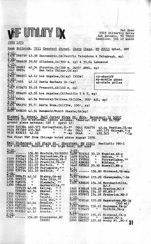 Jun 1979 VUD VHF Utility DX, page 31 - 100 dpi scan - 131,659 bytes