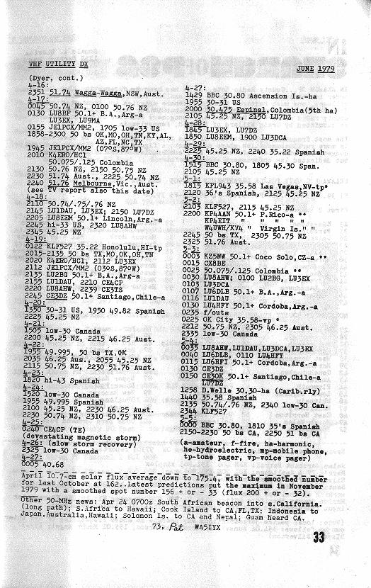 Jun 1979 VUD VHF Utility DX, page 33 - 100 dpi scan - 143,225 bytes