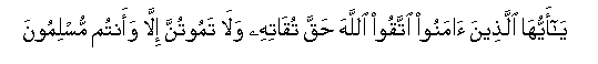 Holy Quran 3.102