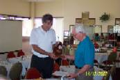 WIA Xmas Lunch 2002 - 15 - President VK6NE Neil - Amateur of the Year 2002 VK6CSW Clive