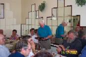 WIA Xmas Lunch 2002 - 18 - VK6CSW Clive Accepting the Award