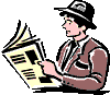 Man Reading Adverts