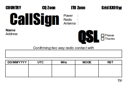 QSL Card