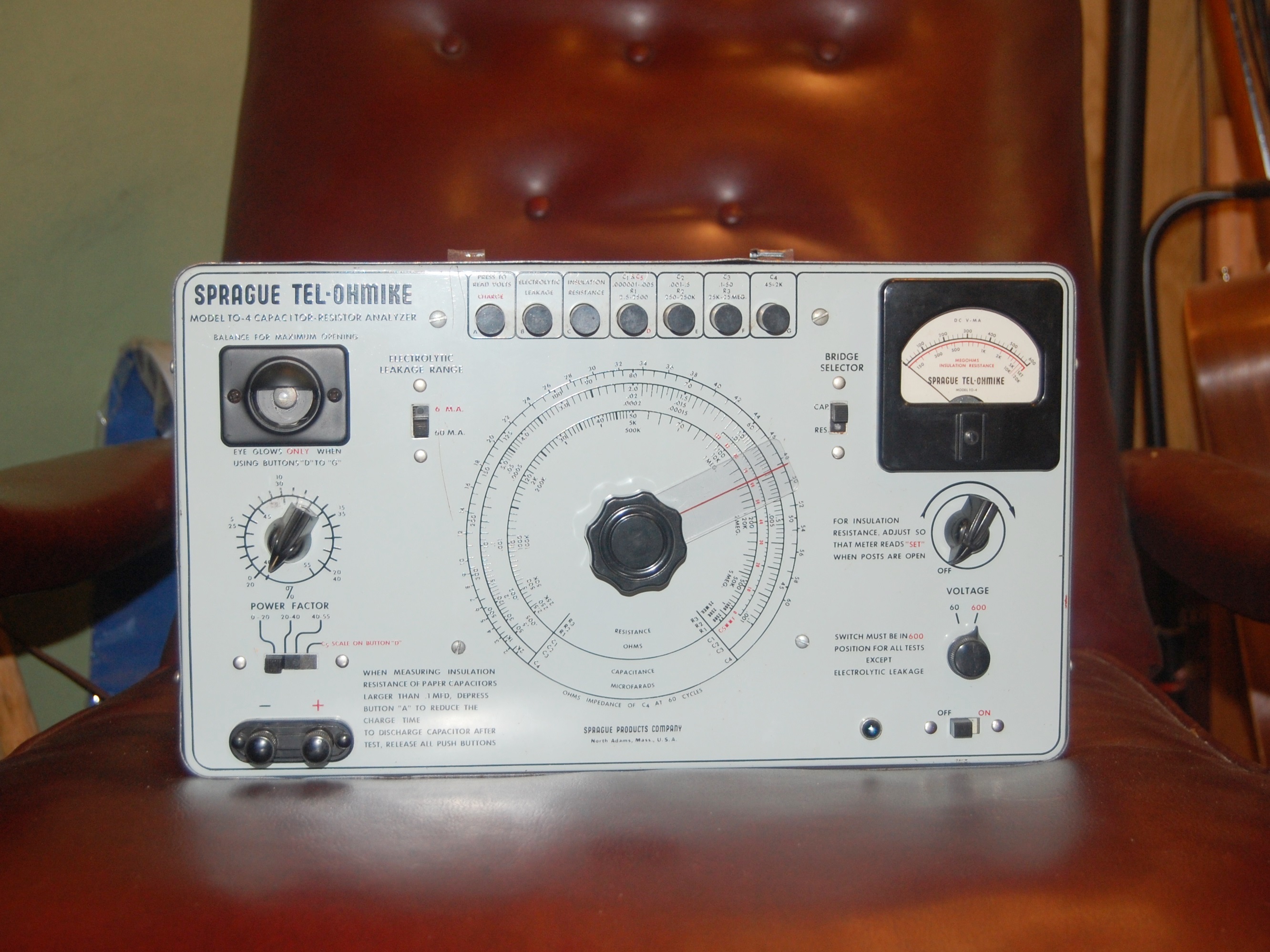 Sprague TO-4 Capacitor Tester