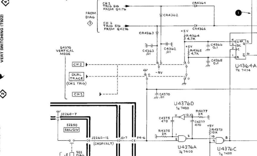 Tek 922 Vertical Mode Switch S4370
