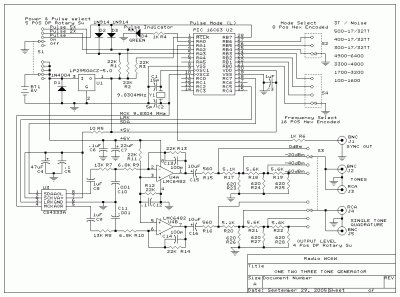 Two Many Tone Generator Schematic