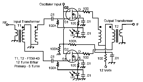Single Balanced Mosfet Mixer